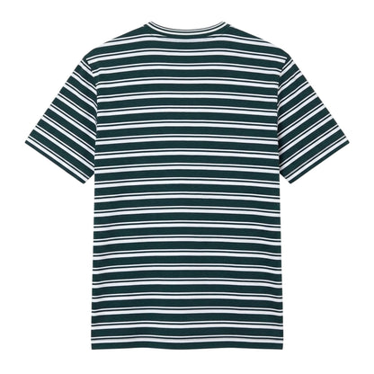 Green - Back - Lacoste Womens-Ladies Striped Boxy T-Shirt