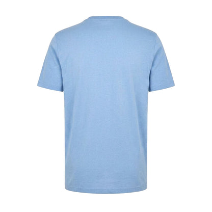 Blue - Back - Boss Mens Stitched Cotton Logo T-Shirt