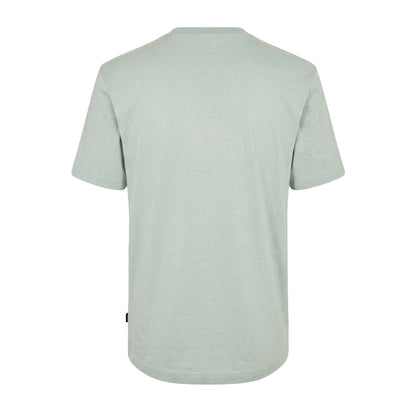 Green - Back - Boss Mens Stitched Cotton Logo T-Shirt