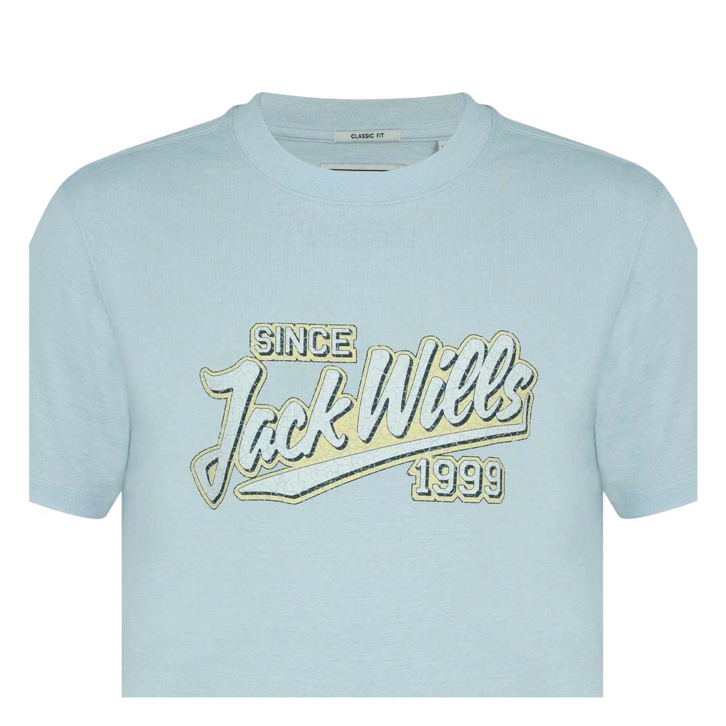 Baby Blue - Side - Jack Wills Mens Retro Cotton Crew Neck T-Shirt
