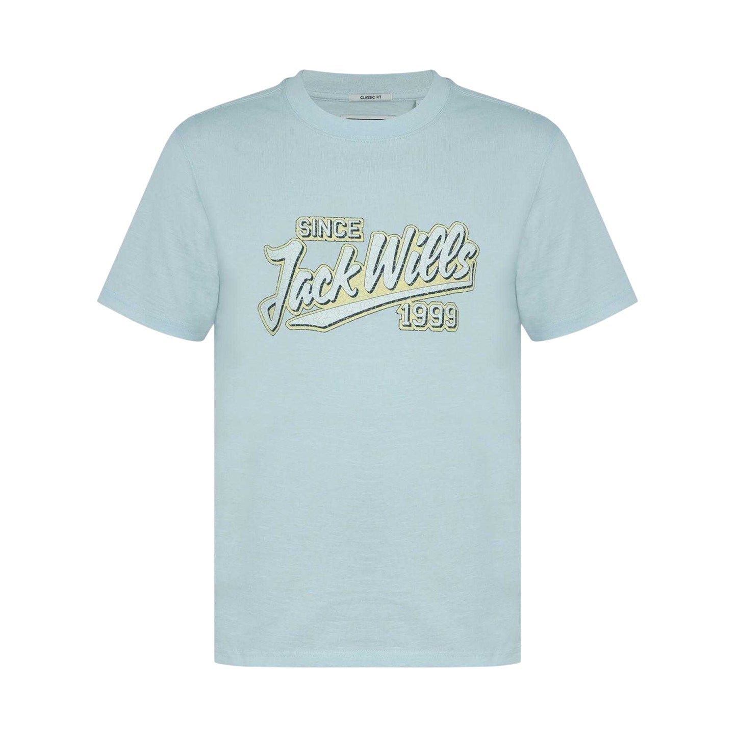 Baby Blue - Front - Jack Wills Mens Retro Cotton Crew Neck T-Shirt
