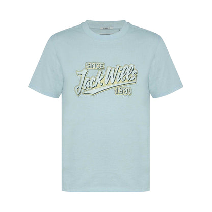 Baby Blue - Front - Jack Wills Mens Retro Cotton Crew Neck T-Shirt