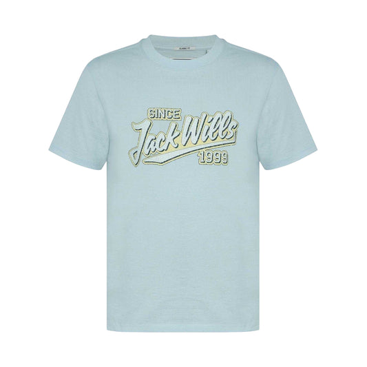 Baby Blue - Front - Jack Wills Mens Retro Cotton Crew Neck T-Shirt