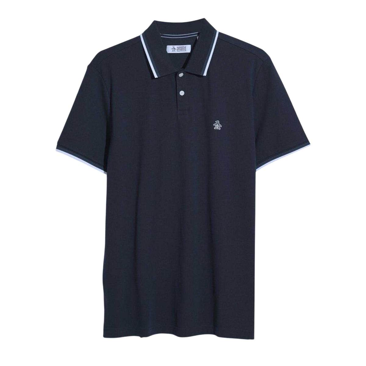Dark Sapphire - Front - Original Penguin Mens Striped Regular Short-Sleeved Polo Shirt