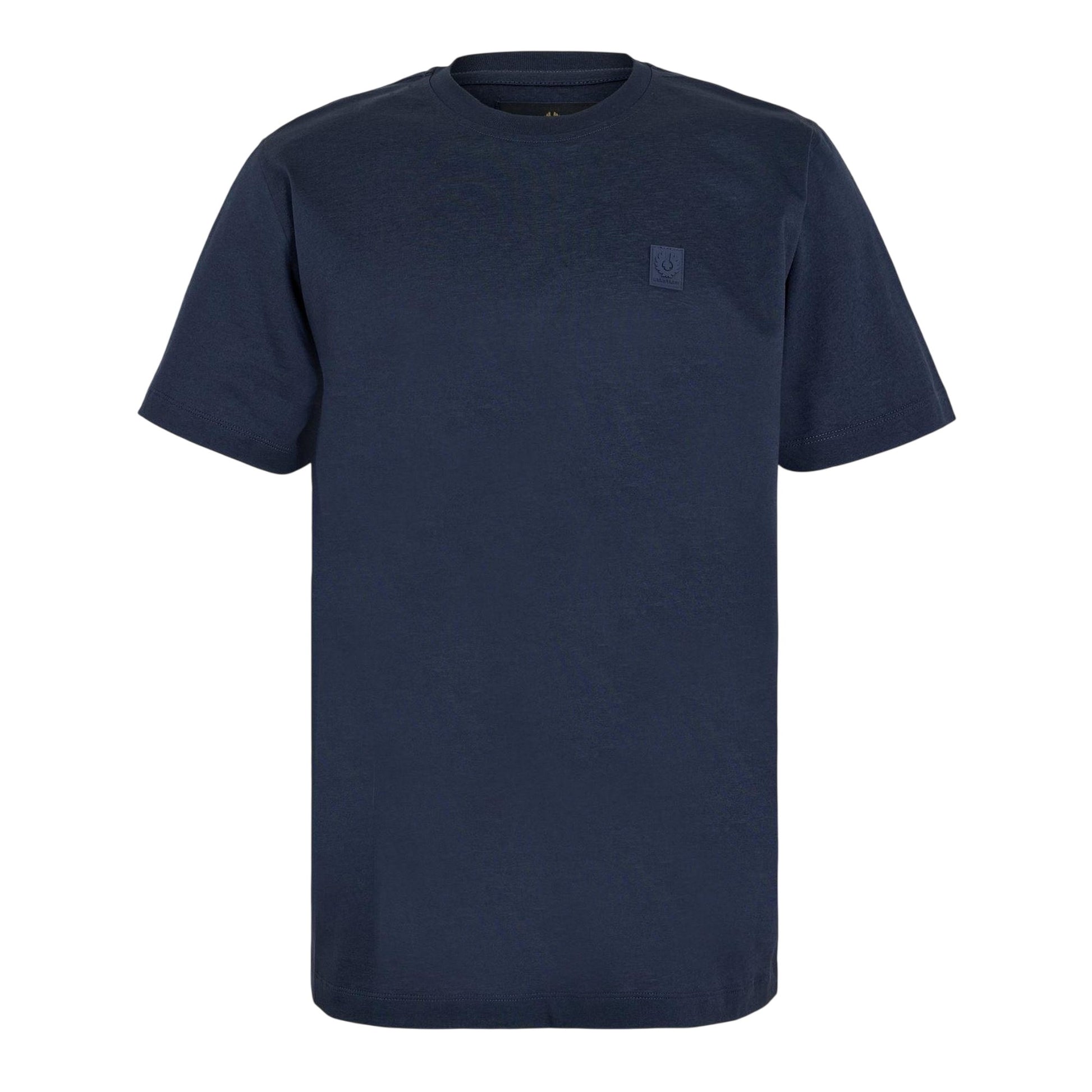 Ink - Front - Belstaff Mens Logo Cotton Regular T-Shirt