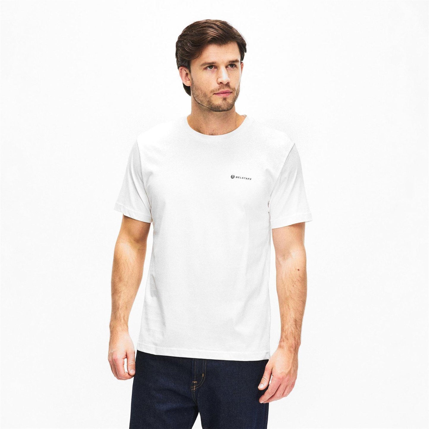 Black-Ink-White - Pack Shot - Belstaff Mens Logo Cotton T-Shirt (Pack of 3)