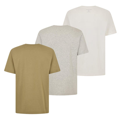 White-Green-Silver - Back - Belstaff Mens Logo Cotton T-Shirt (Pack of 3)