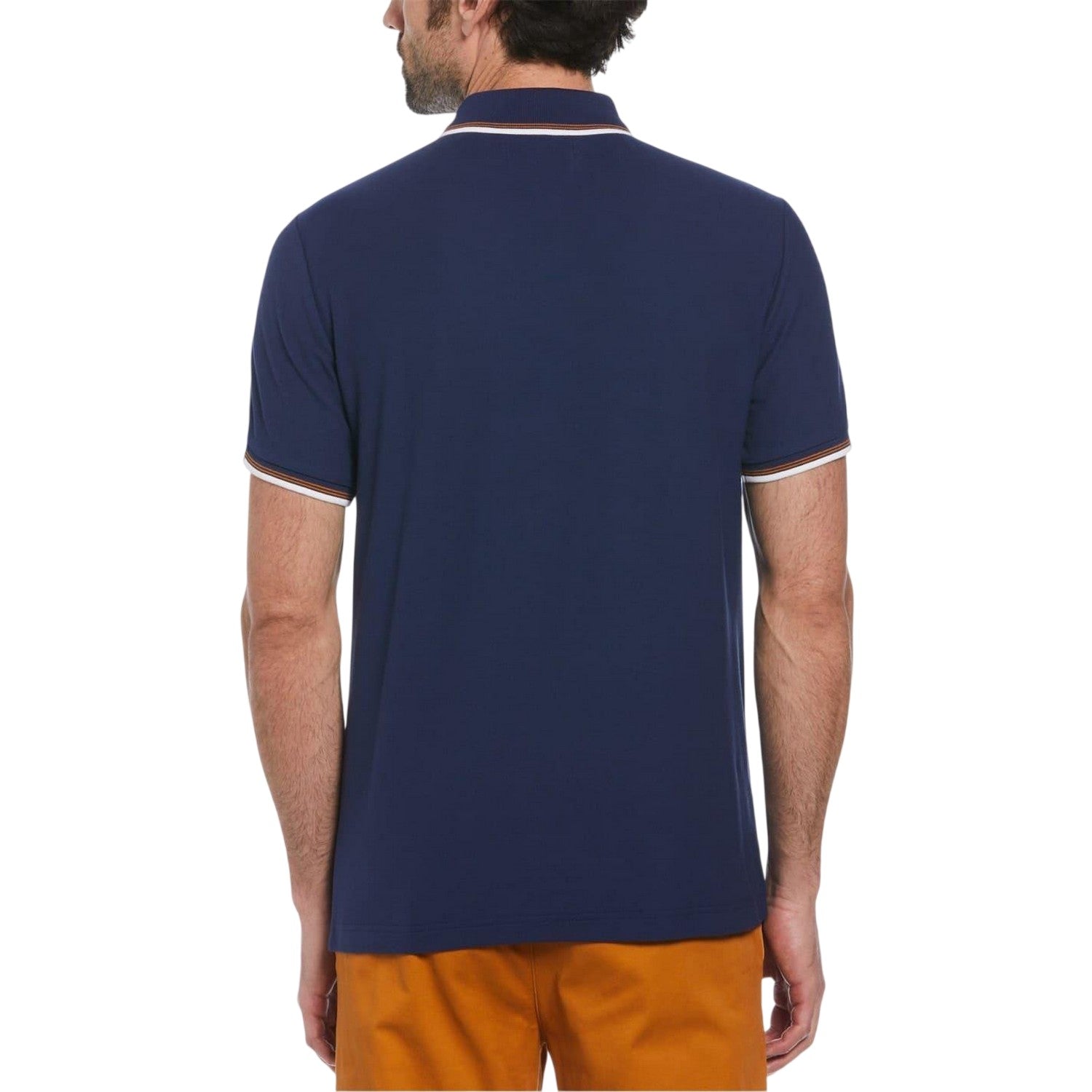 Medieval Blue - Back - Original Penguin Mens Pete Cotton Polo Shirt