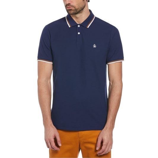 Medieval Blue - Front - Original Penguin Mens Pete Cotton Polo Shirt