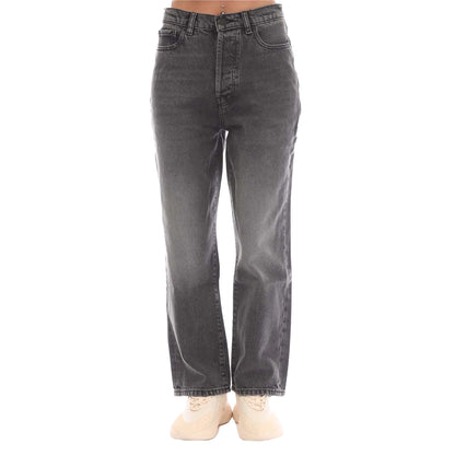 Grey - Front - Hugo Womens-Ladies 933 Wide Leg Modern Jeans