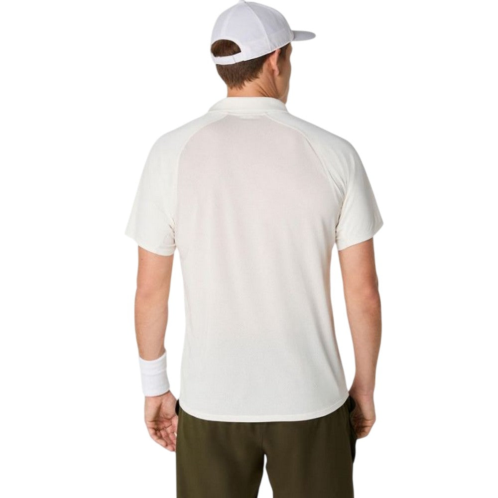 Cream - Back - Asics Mens Actibreeze Match Polo Shirt