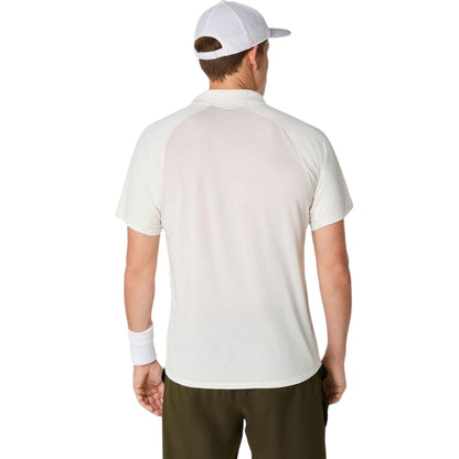Cream - Back - Asics Mens Actibreeze Match Polo Shirt