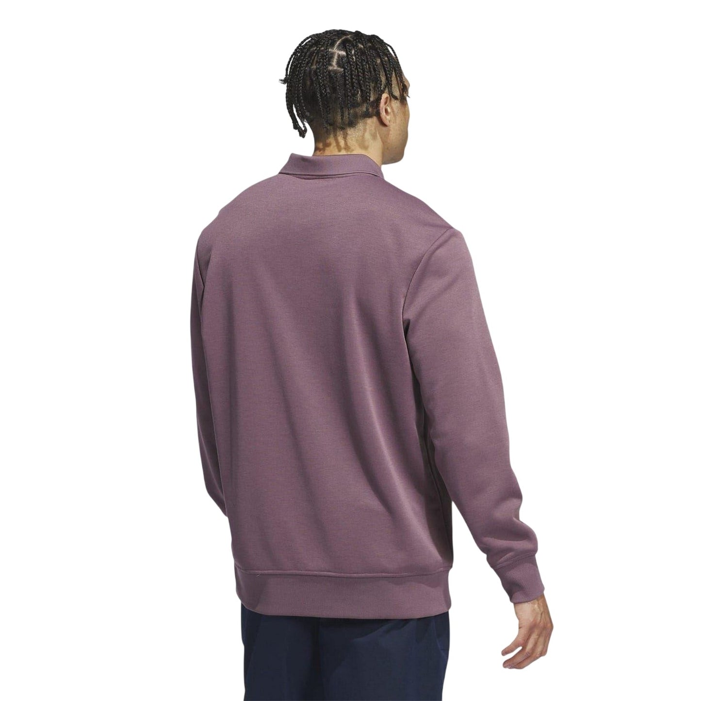 Fig - Back - Adidas Mens Go-To Long-Sleeved Polo Shirt