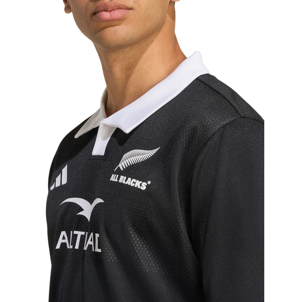 All Black - Lifestyle - Adidas Mens New Zealand Polyester Rugby Polo Shirt