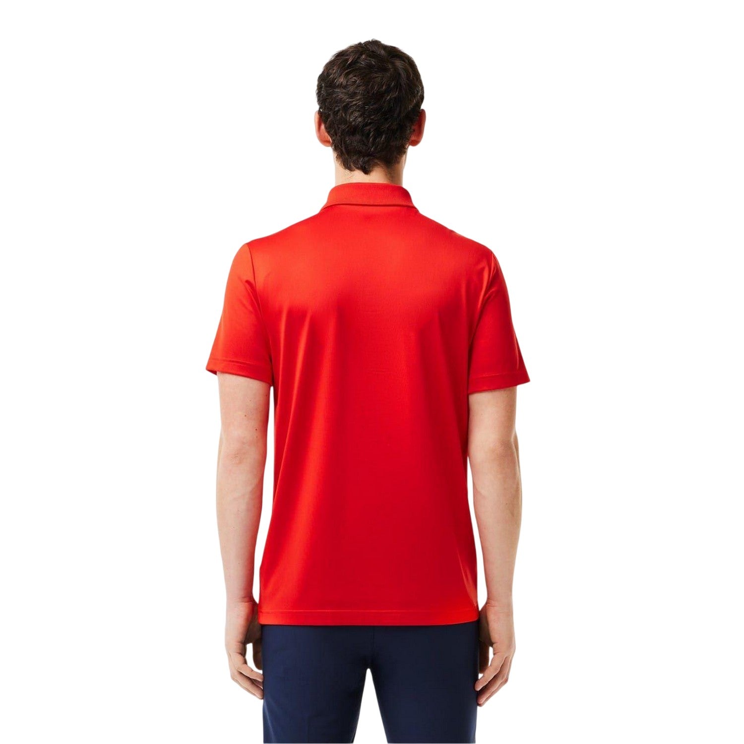 Redcurrant-Navy - Back - Lacoste Mens Crocodile Polo Shirt
