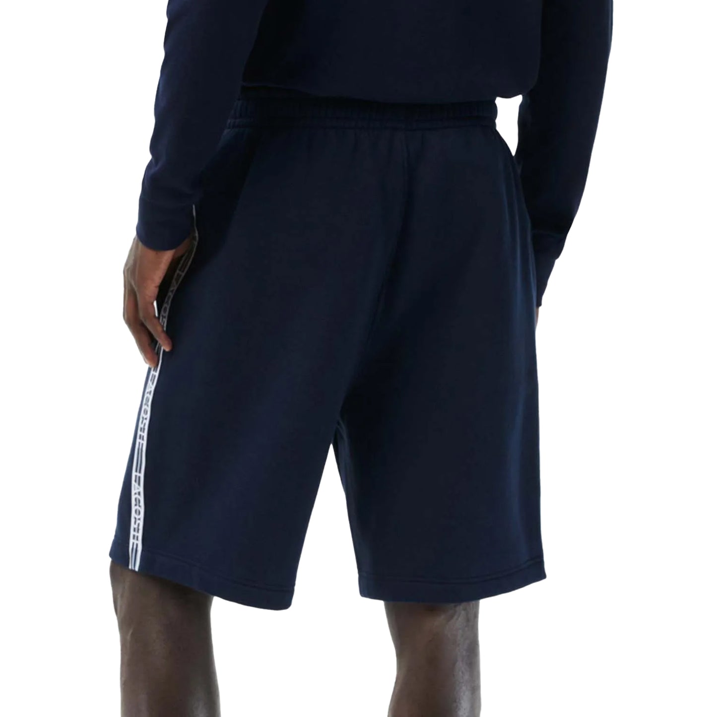 Blue - Back - Lacoste Mens Cotton & Flannel Regular Shorts