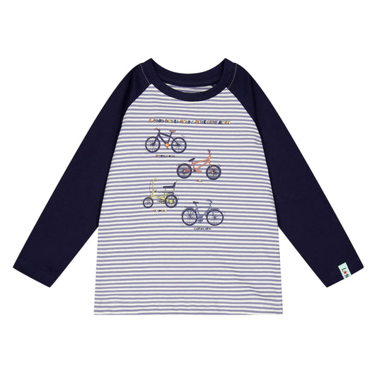 Multicoloured - Front - Lilly & Sid Baby Bicycle T-Shirt