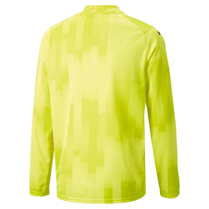 Yellow - Back - Puma Childrens-Kids Teamtarget Abstract Long-Sleeved Goalkeeper Jersey