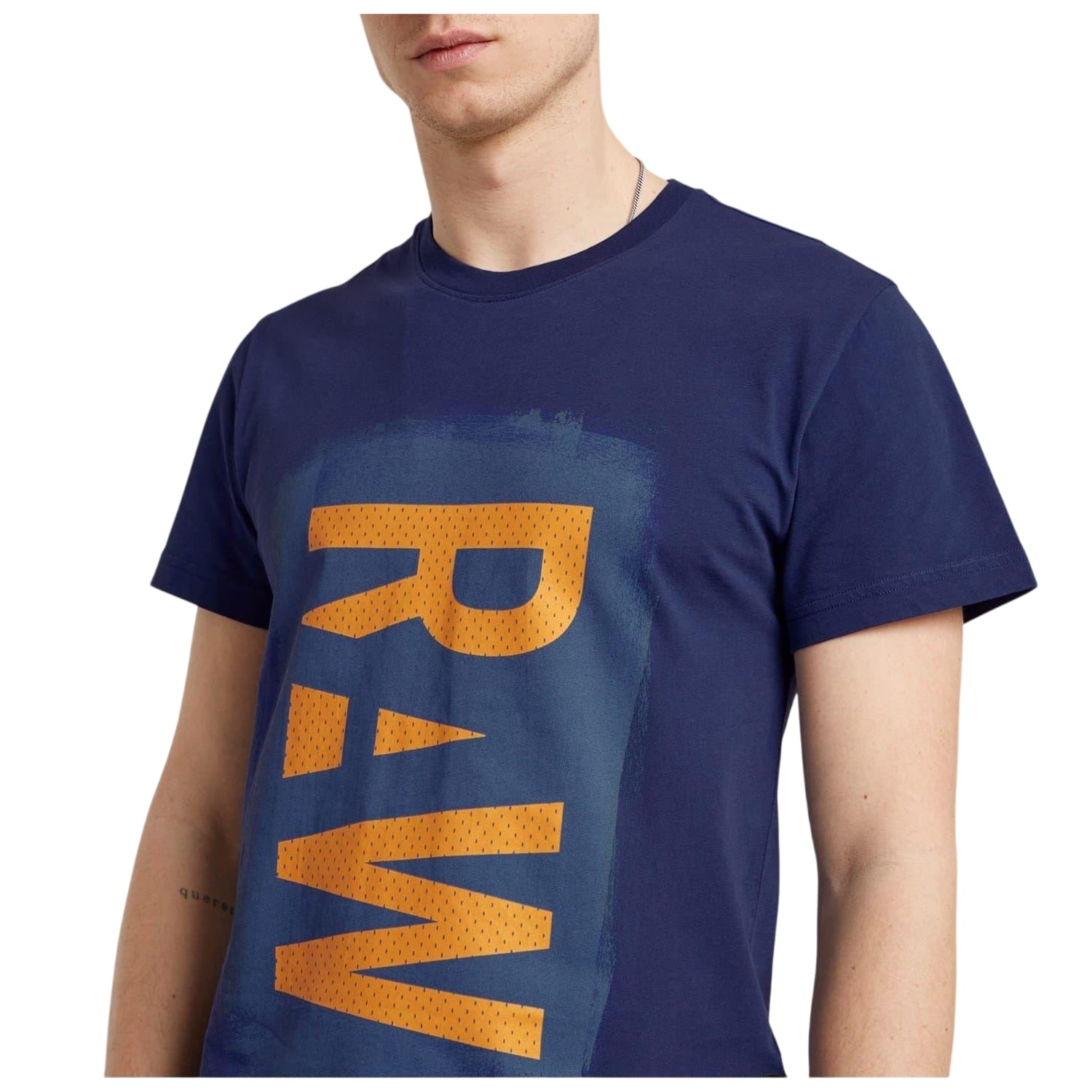 Blue - Side - G-Star Mens Raw Graphic T-Shirt