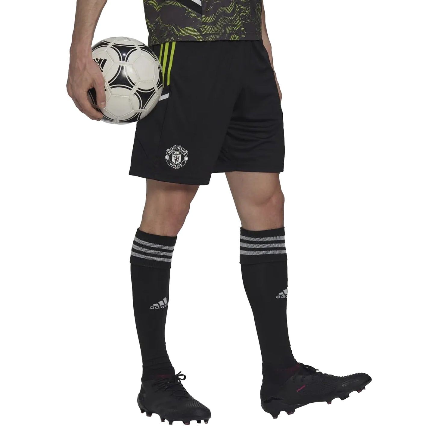 Black - Side - Adidas Mens Manchester United 2022-23 Training Shorts