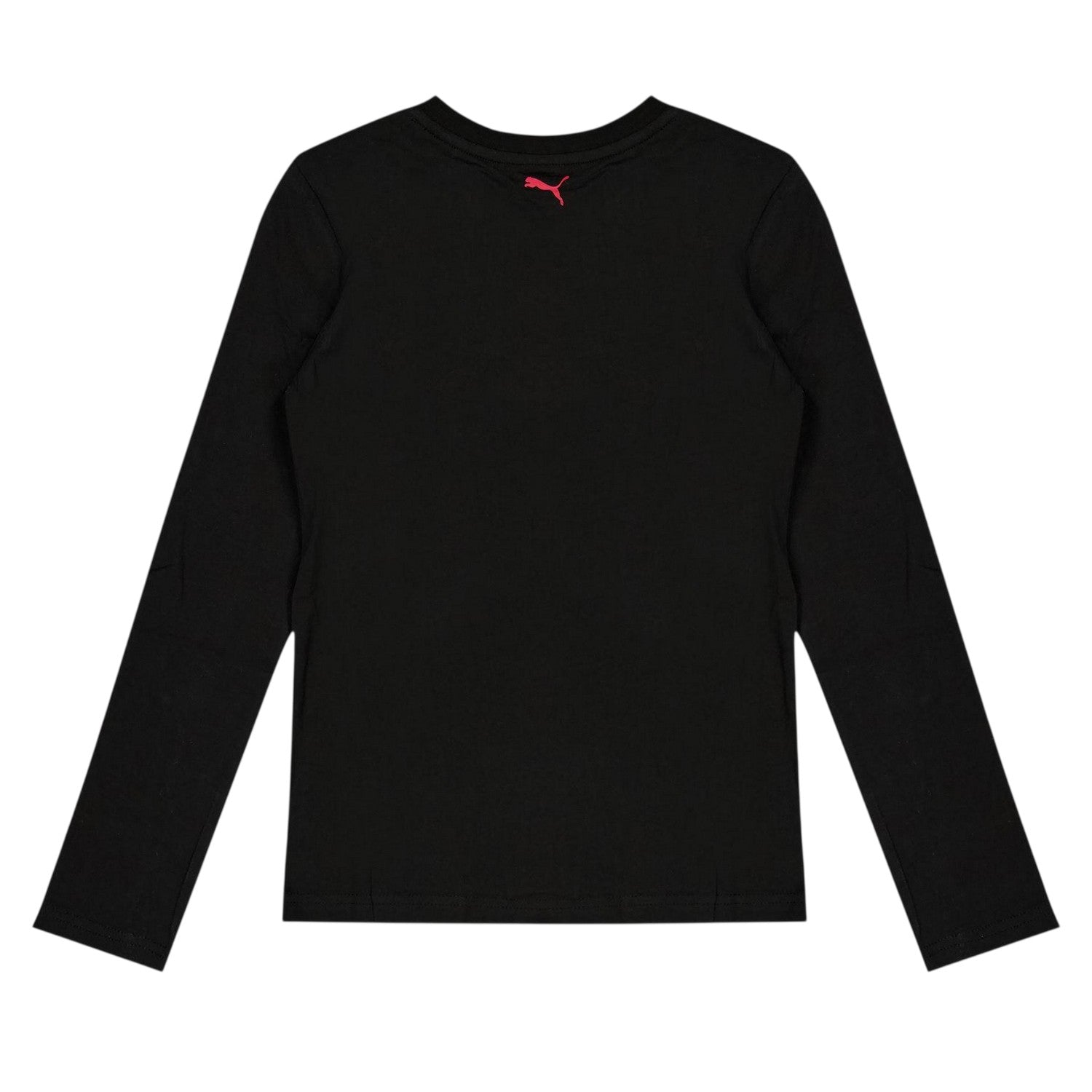 Black - Back - Puma Childrens-Kids Stars Logo Long-Sleeved T-Shirt