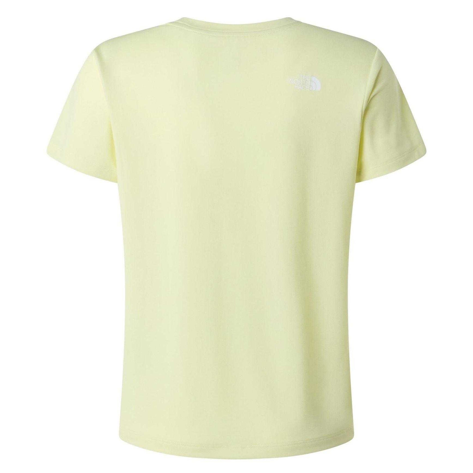 Lemon Yellow - Back - The North Face Girls Lightweight T-Shirt