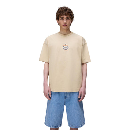 Beige - Side - Napapijri Mens Krous Oversized T-Shirt