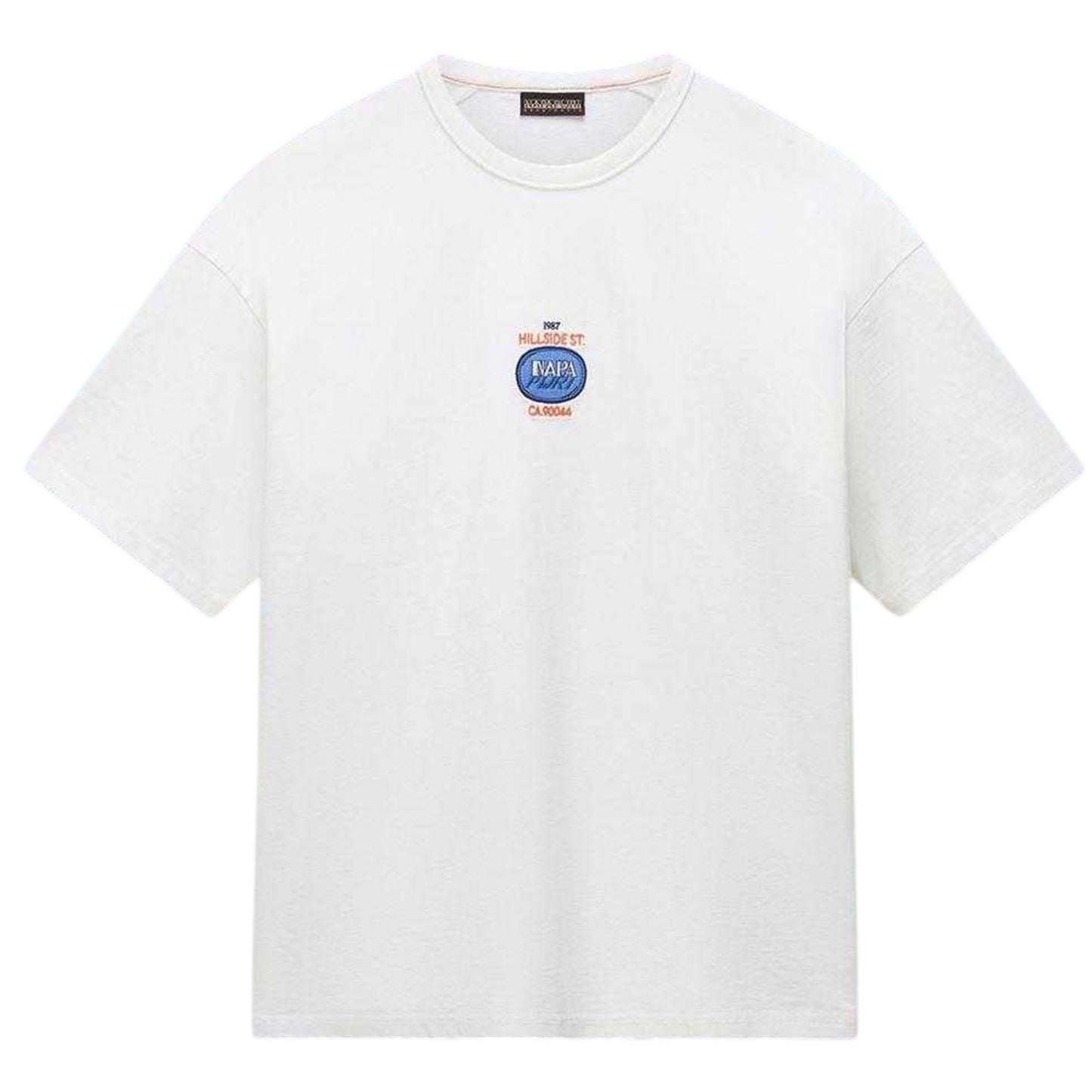 Heron White - Front - Napapijri Mens Krous Oversized T-Shirt