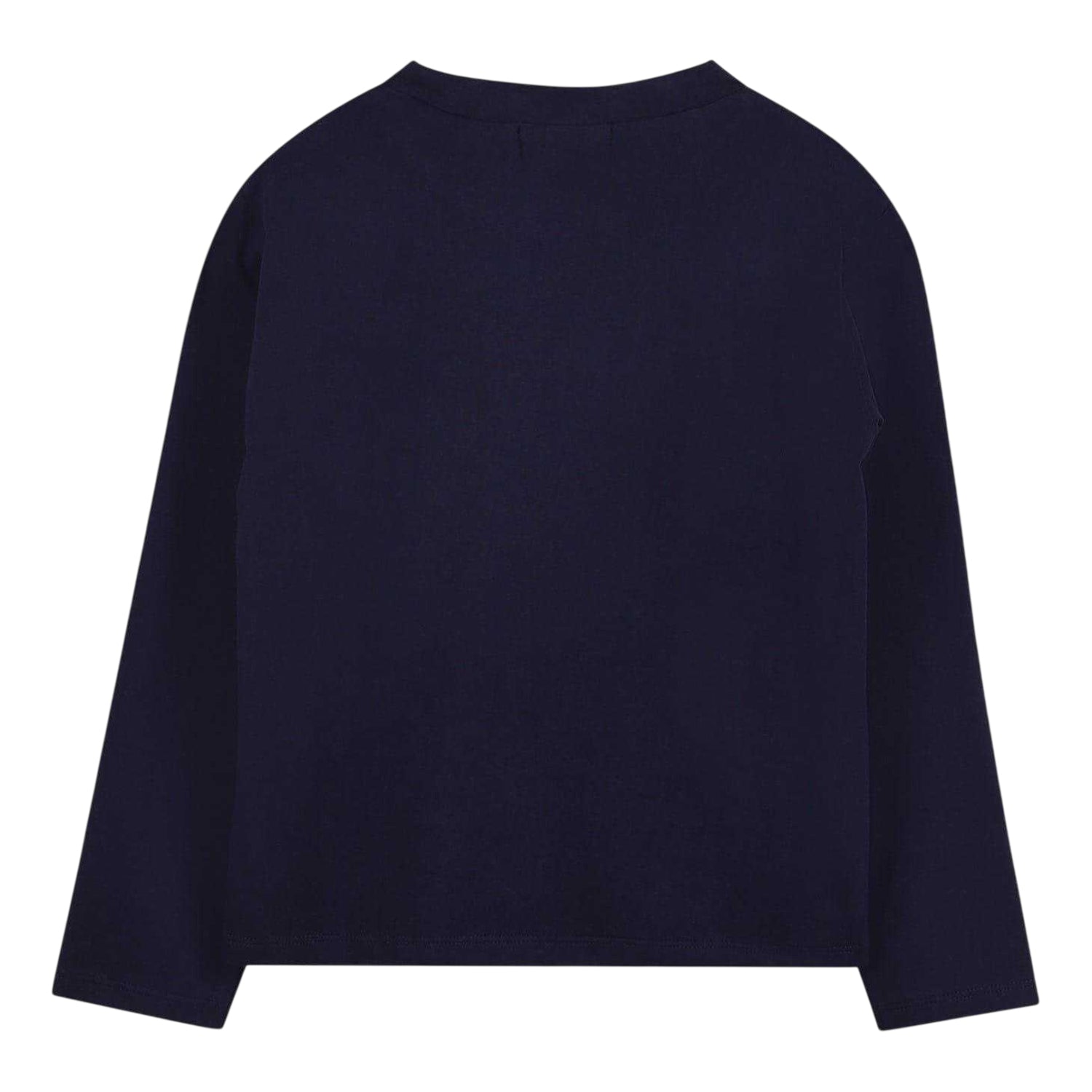 Navy - Back - Billieblush Childrens-Kids Graphic Long-Sleeved T-Shirt