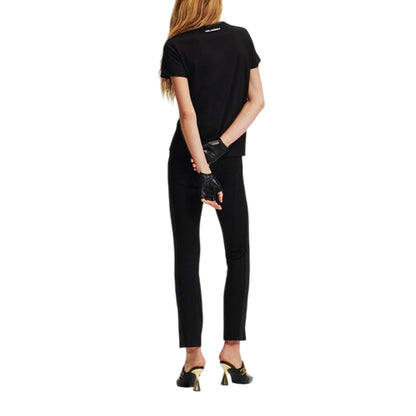Black - Back - Karl Lagerfeld Womens-Ladies Choupette Cat Sequin T-Shirt