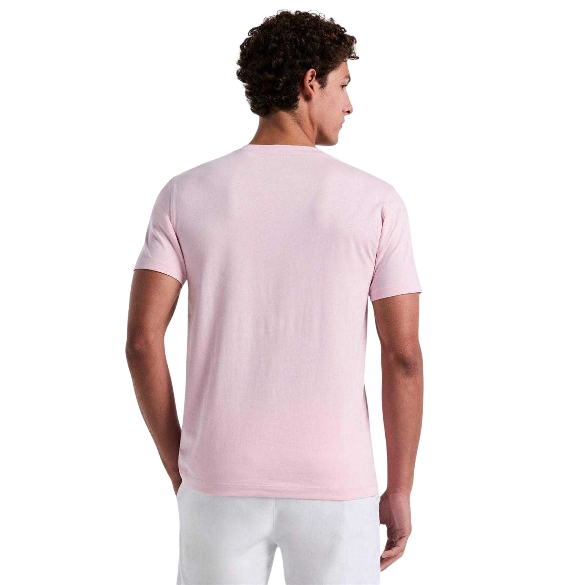 Pink - Back - Original Penguin Mens Pete Embroidered Logo T-Shirt