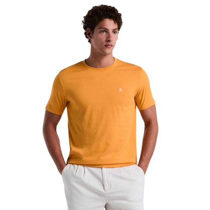 Yellow - Front - Original Penguin Mens Pete Embroidered Logo T-Shirt