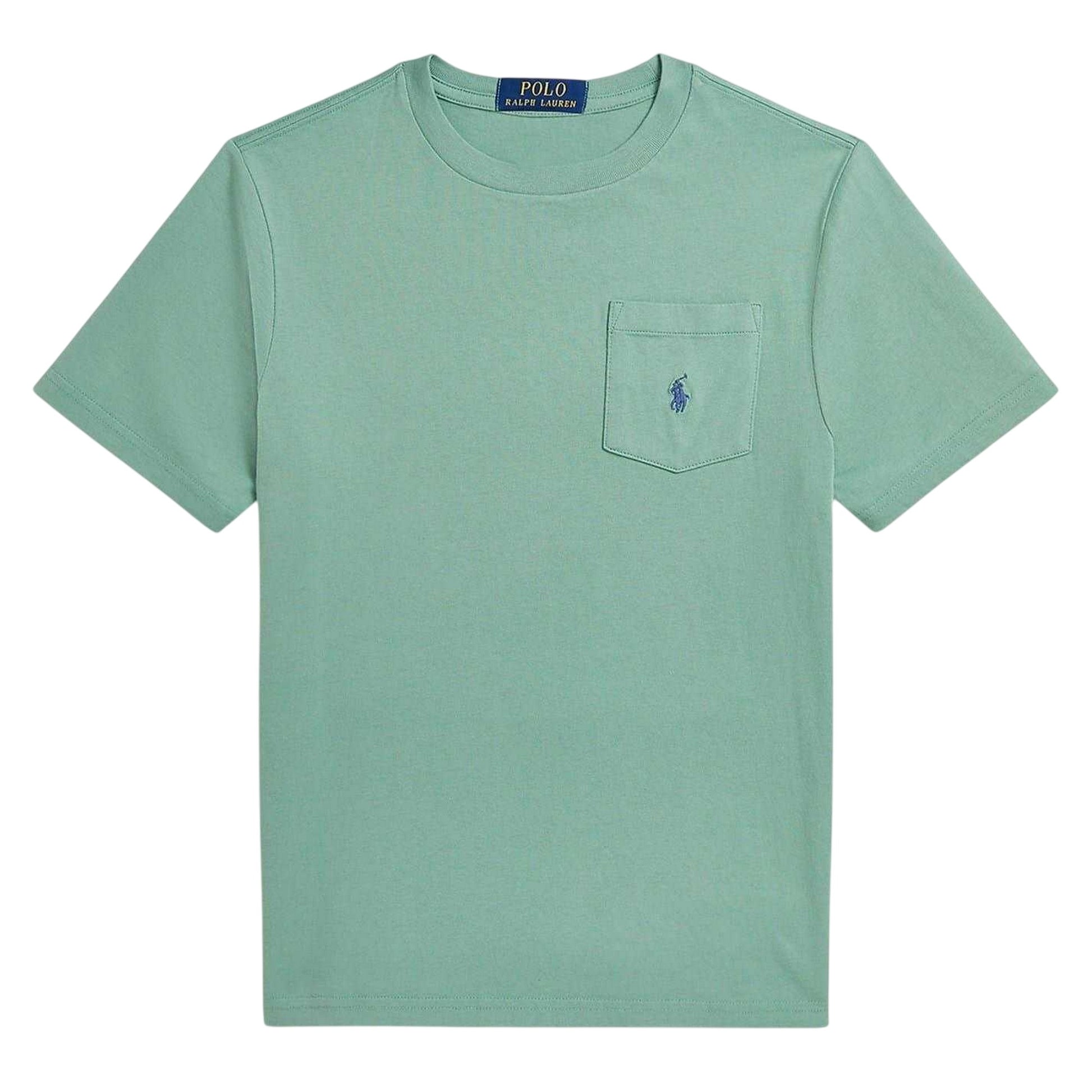 Mint - Front - Ralph Lauren Childrens-Kids Patch Pocket T-Shirt