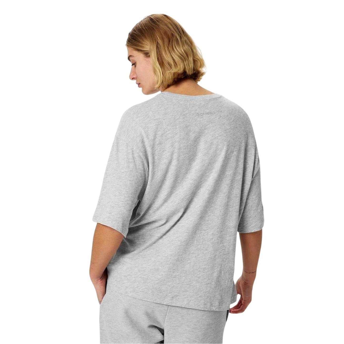 Grey Marl - Back - Jack Wills Womens-Ladies Logo T-Shirt