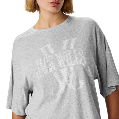 Grey Marl - Side - Jack Wills Womens-Ladies Logo T-Shirt