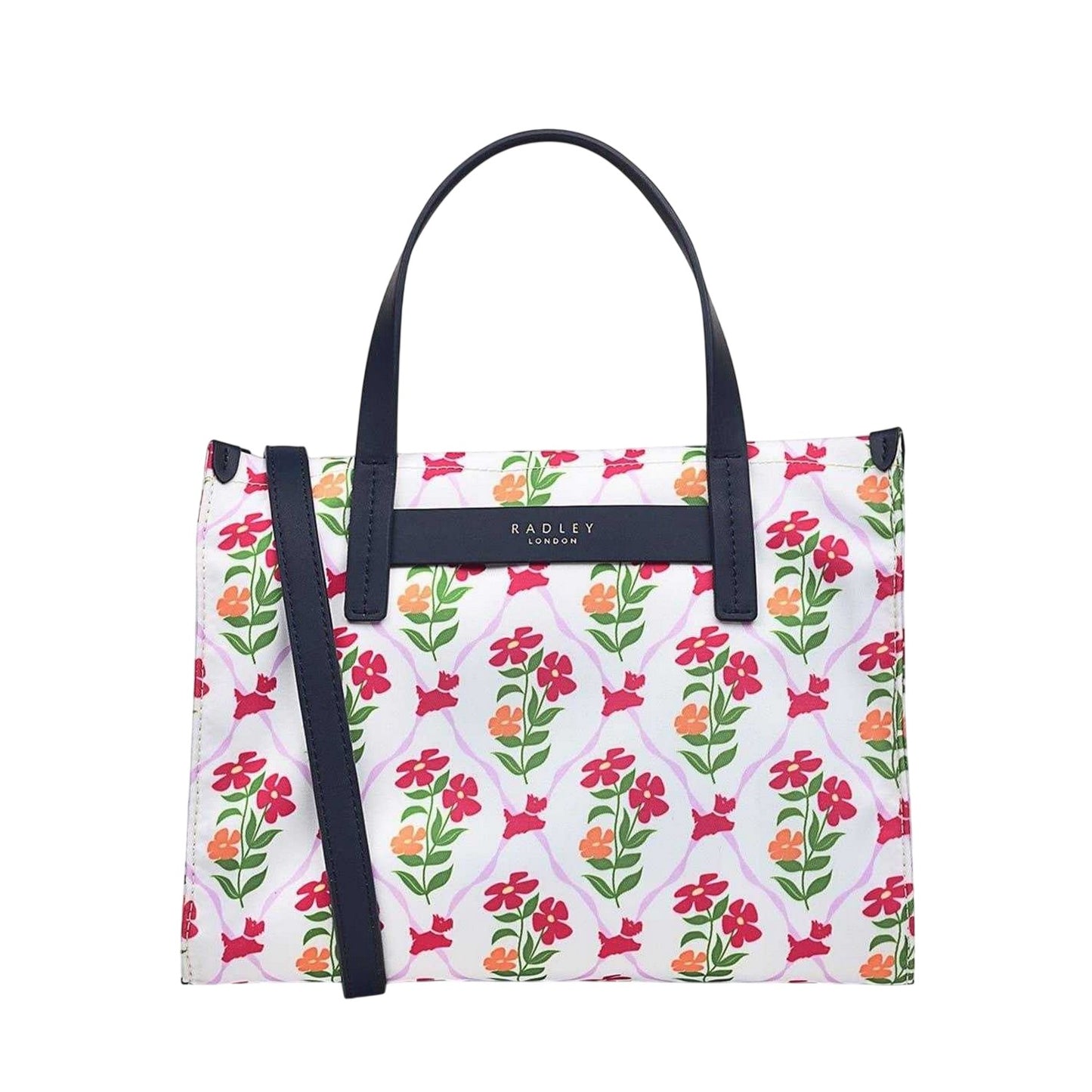 Black - Back - Radley Floral Recycled Polyester Shoulder Bag