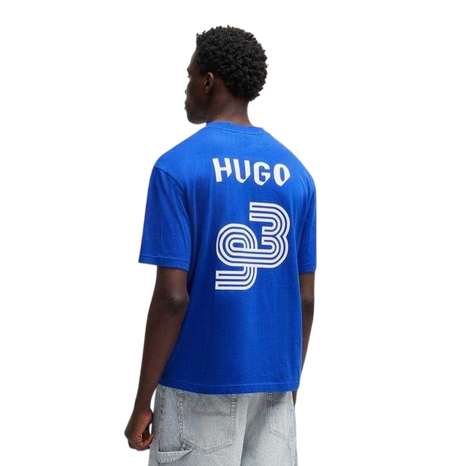 Blue - Back - Hugo Mens Nebulop Regular Jersey