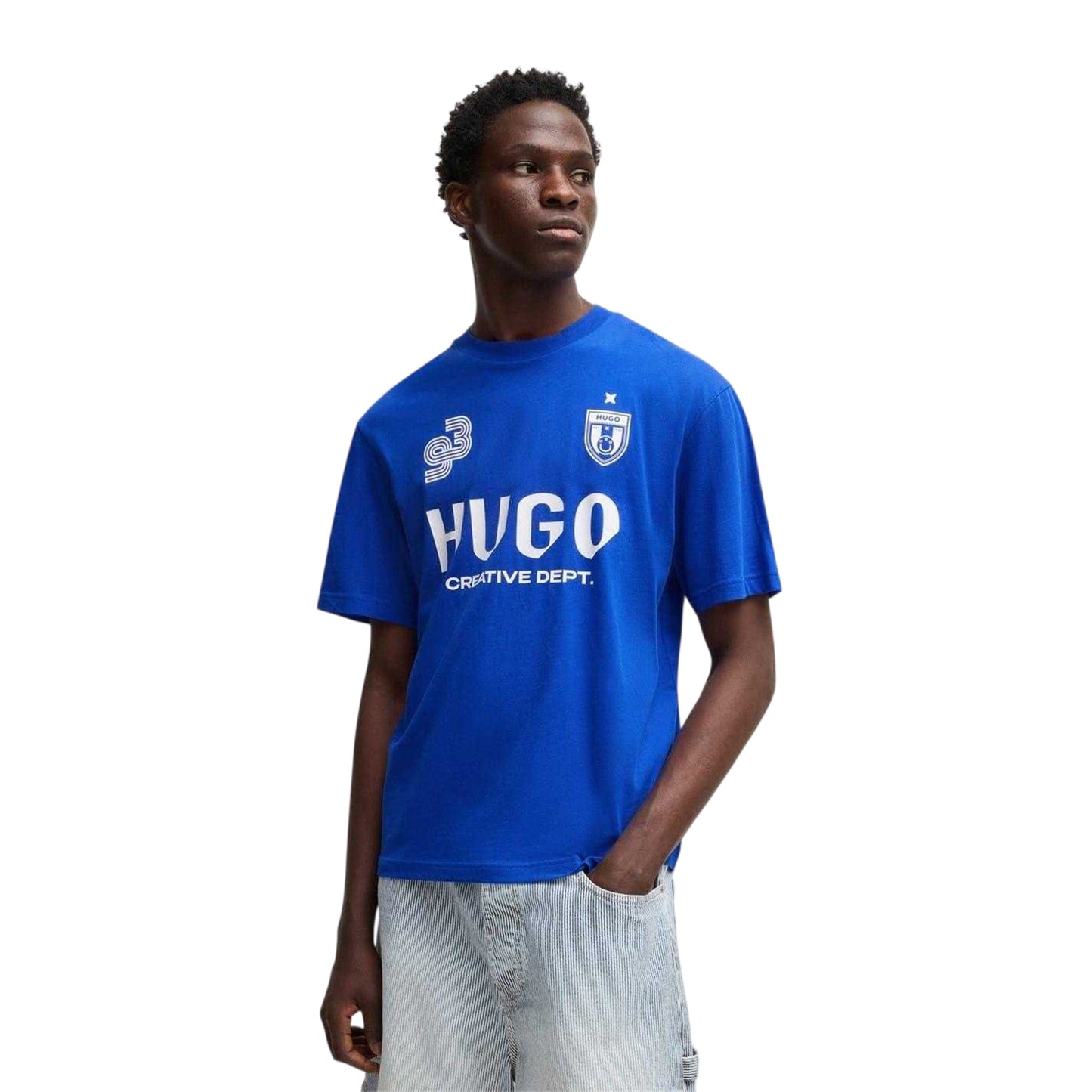 Blue - Lifestyle - Hugo Mens Nebulop Regular Jersey