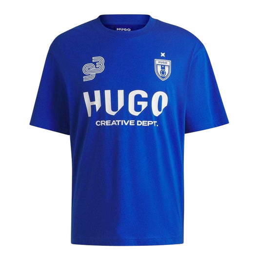 Blue - Front - Hugo Mens Nebulop Regular Jersey