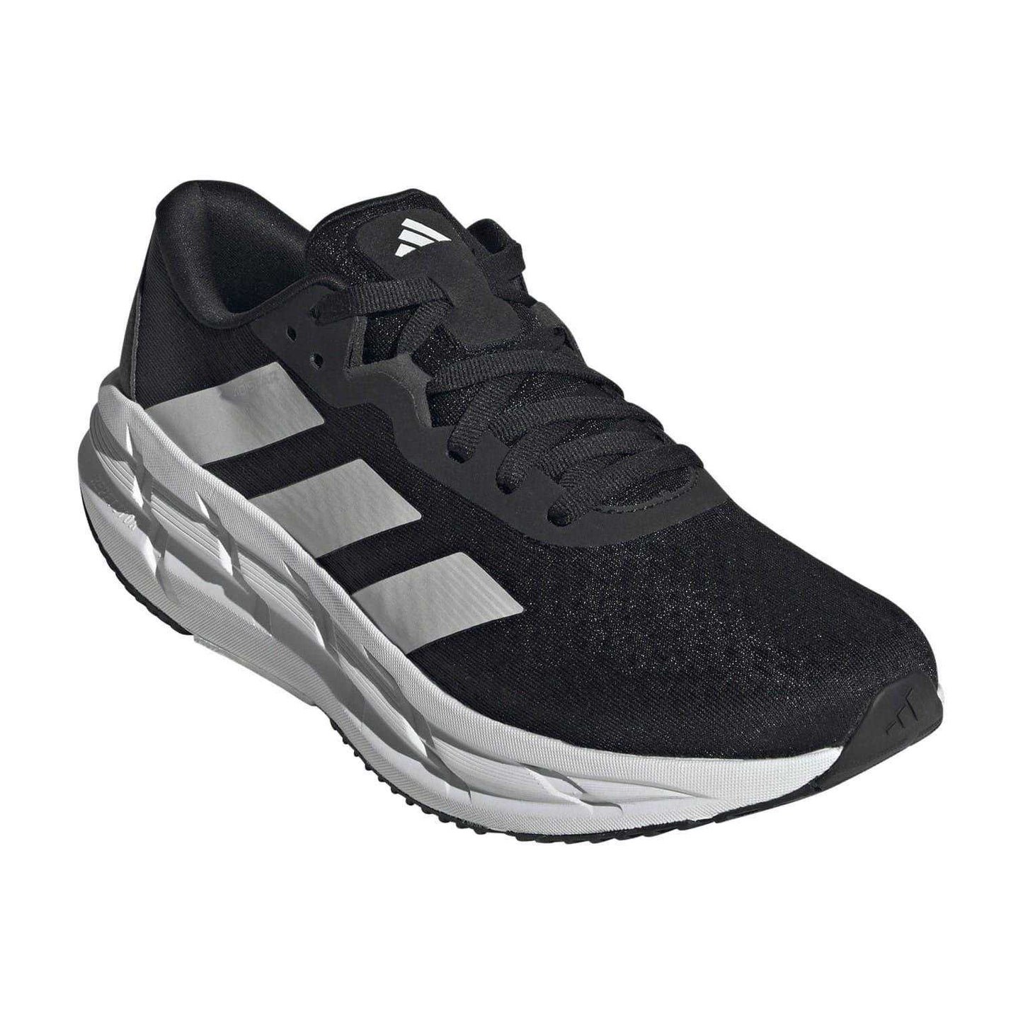 Black-White - Front - Adidas Mens 3 Stripes Lace Up Low Cut Trainers