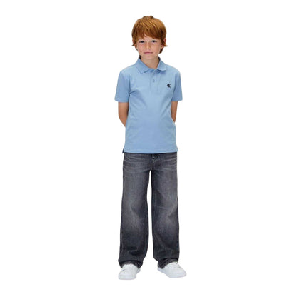 Faded Denim - Pack Shot - Calvin Klein Childrens-Kids Essential Polo Shirt
