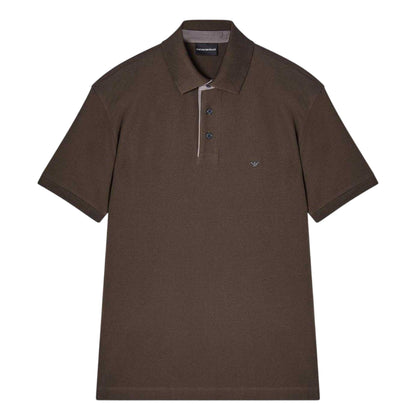 Brown - Front - Emporio Armani EA7 Mens Polo Shirt