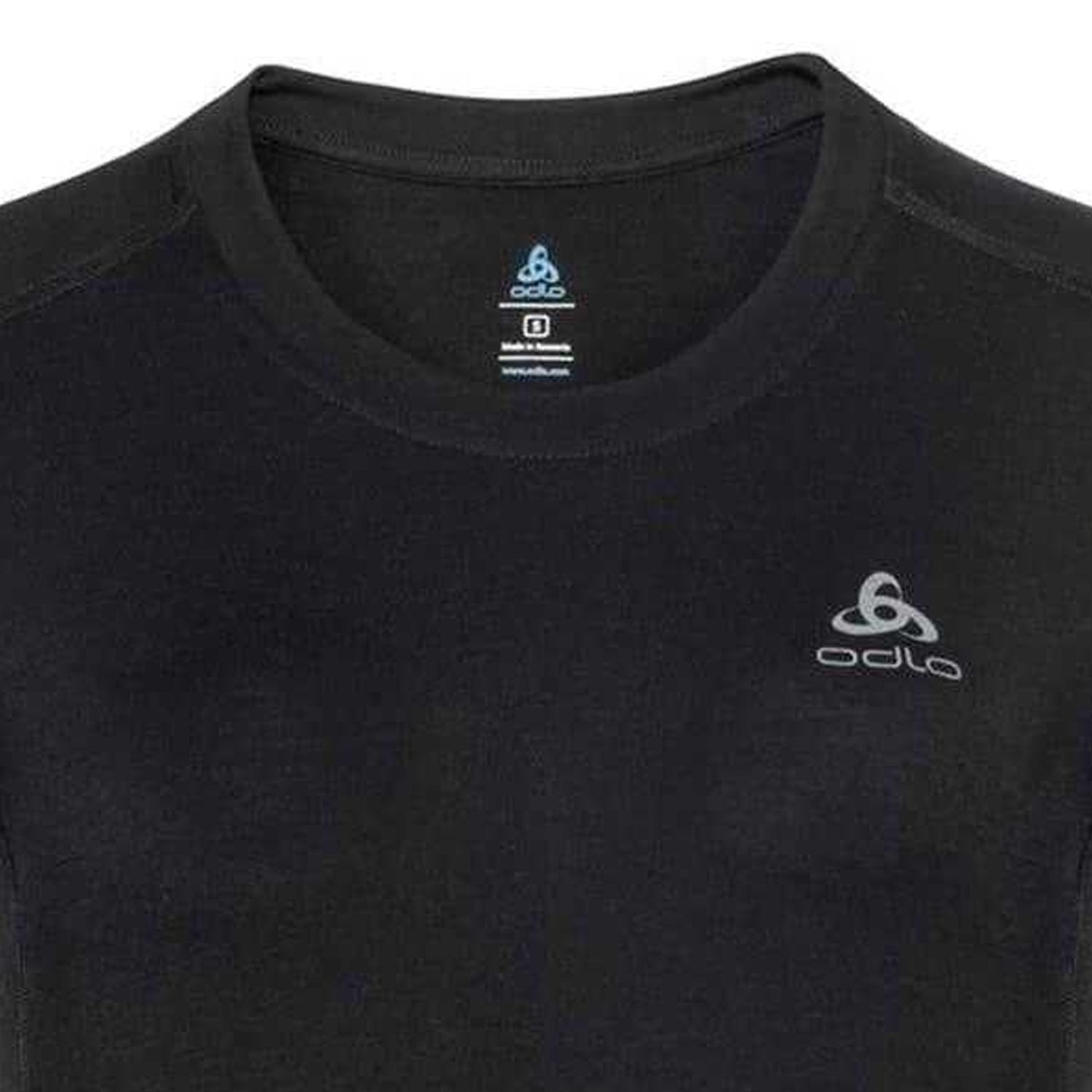 Black - Side - Odlo Womens-Ladies Merino Wool Crew Neck Slim T-Shirt
