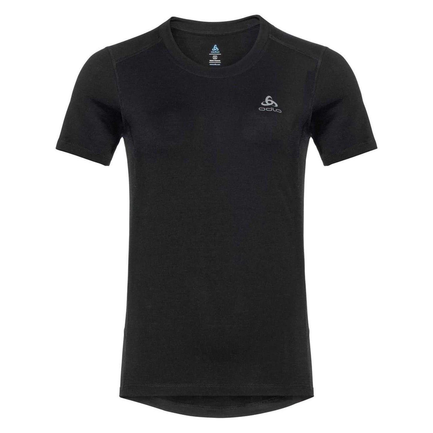 Black - Front - Odlo Womens-Ladies Merino Wool Crew Neck Slim T-Shirt