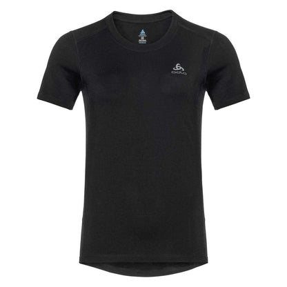 Black - Front - Odlo Womens-Ladies Merino Wool Crew Neck Slim T-Shirt