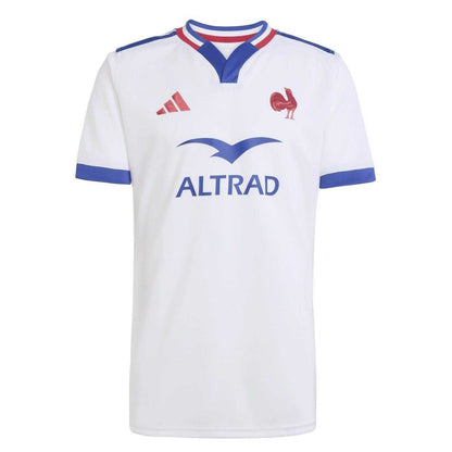 White - Front - Adidas Unisex Adult France Rugby Jersey