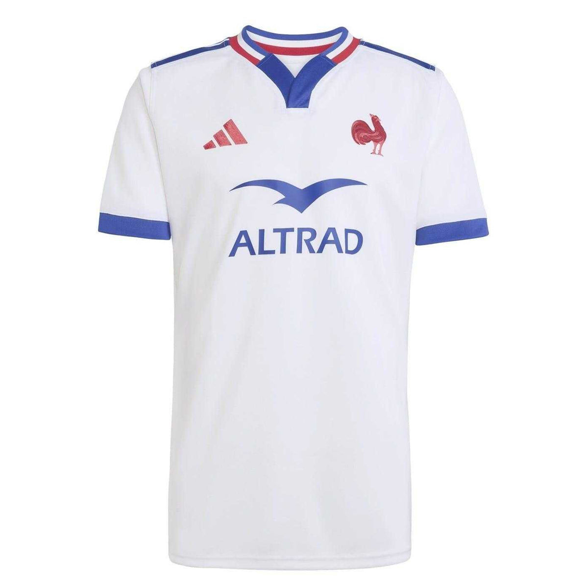 White - Front - Adidas Unisex Adult France Rugby Jersey