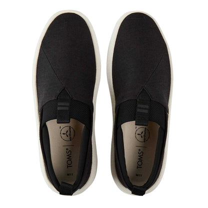 Black - Side - Toms Womens-Ladies Alparo Canvas Trainers