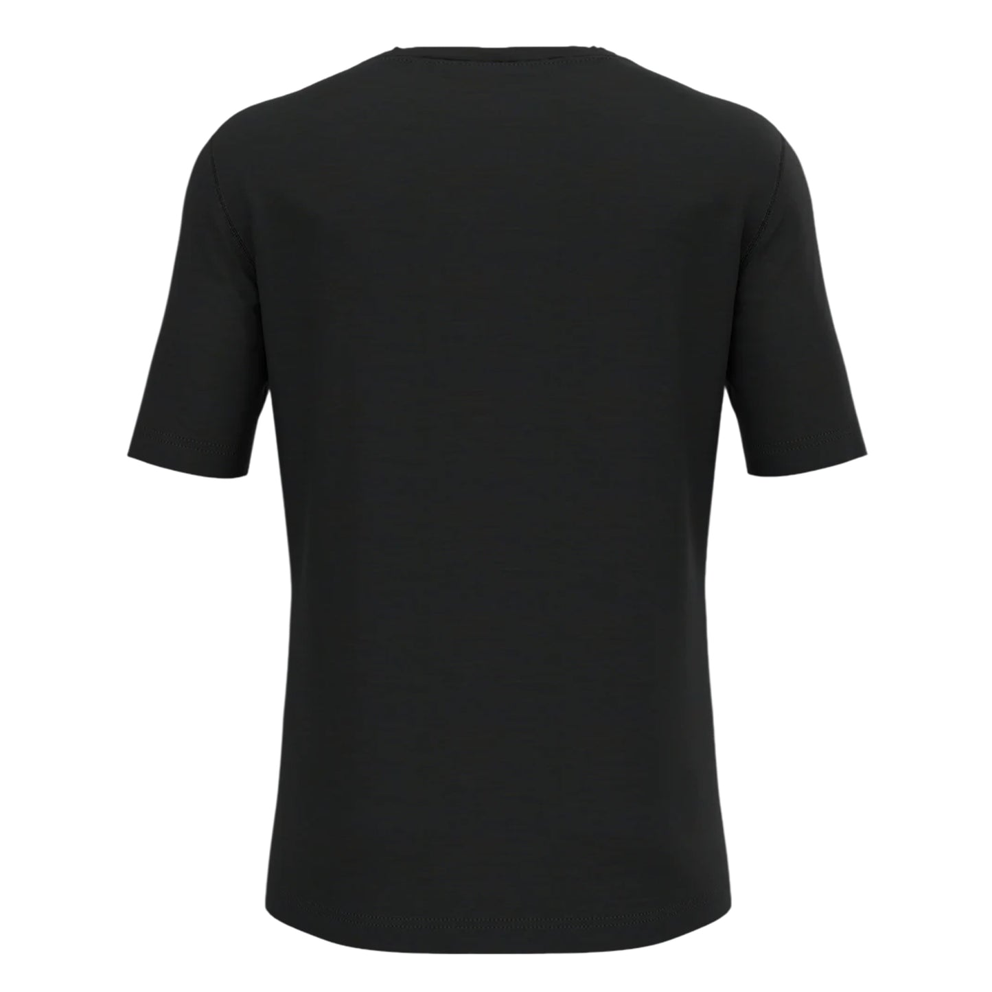 Black - Back - Odlo Mens Merino Wool Crew Neck Regular T-Shirt