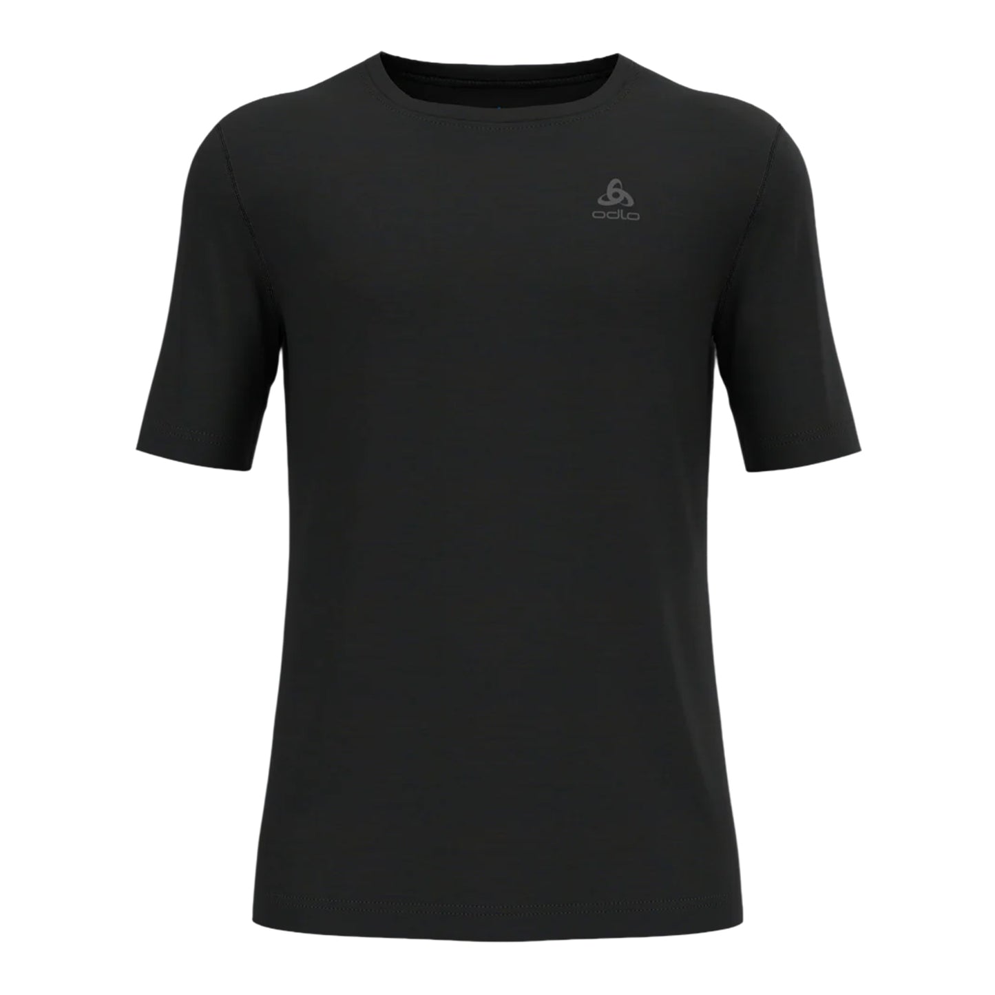 Black - Front - Odlo Mens Merino Wool Crew Neck Regular T-Shirt